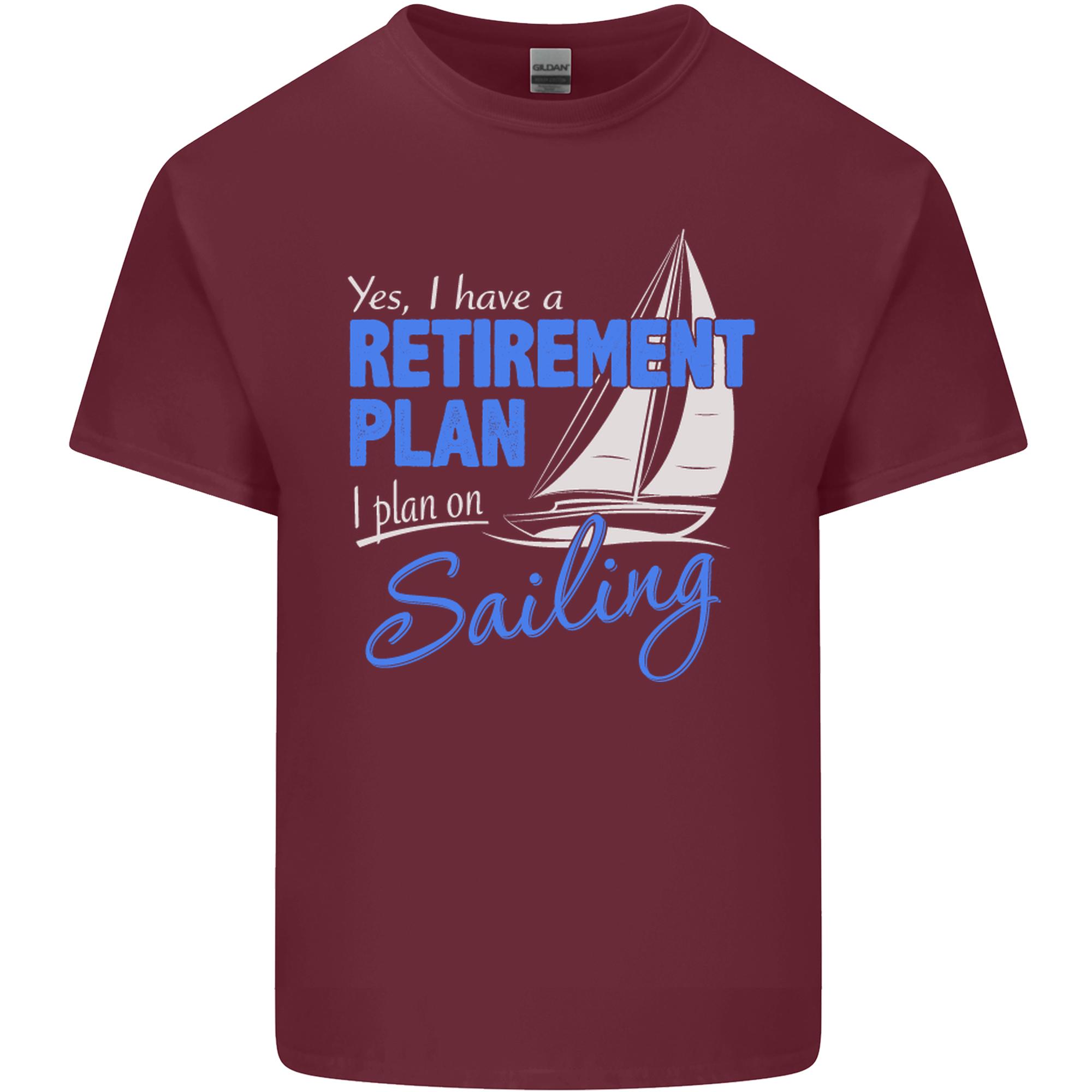 RetireUnisext Plan Sailing Sailor Boat Funny Unisexs Light Cotton TShirt S