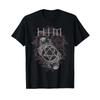 Ville Valo Him Doppel Totenkopf T-Shirt Vintage Bequem Weich Herren Atmungsaktiv Vielseitig Streetwear Grafik Dehnbar