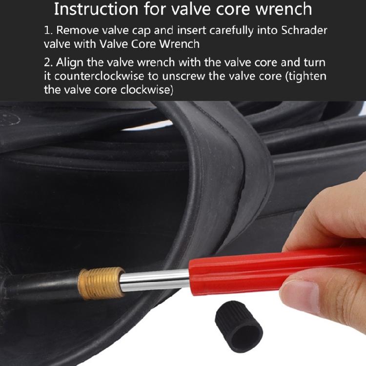 4Pcs Car Air Conditioner Valves Stem Cores Remover Wrench Double HVAC Valves Cores