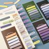 1Pcs Creative Color Index Strip Sticker Notes Memo Pad Stationery Tearable Sticky Office Decor School Supplies Student Kids Gift