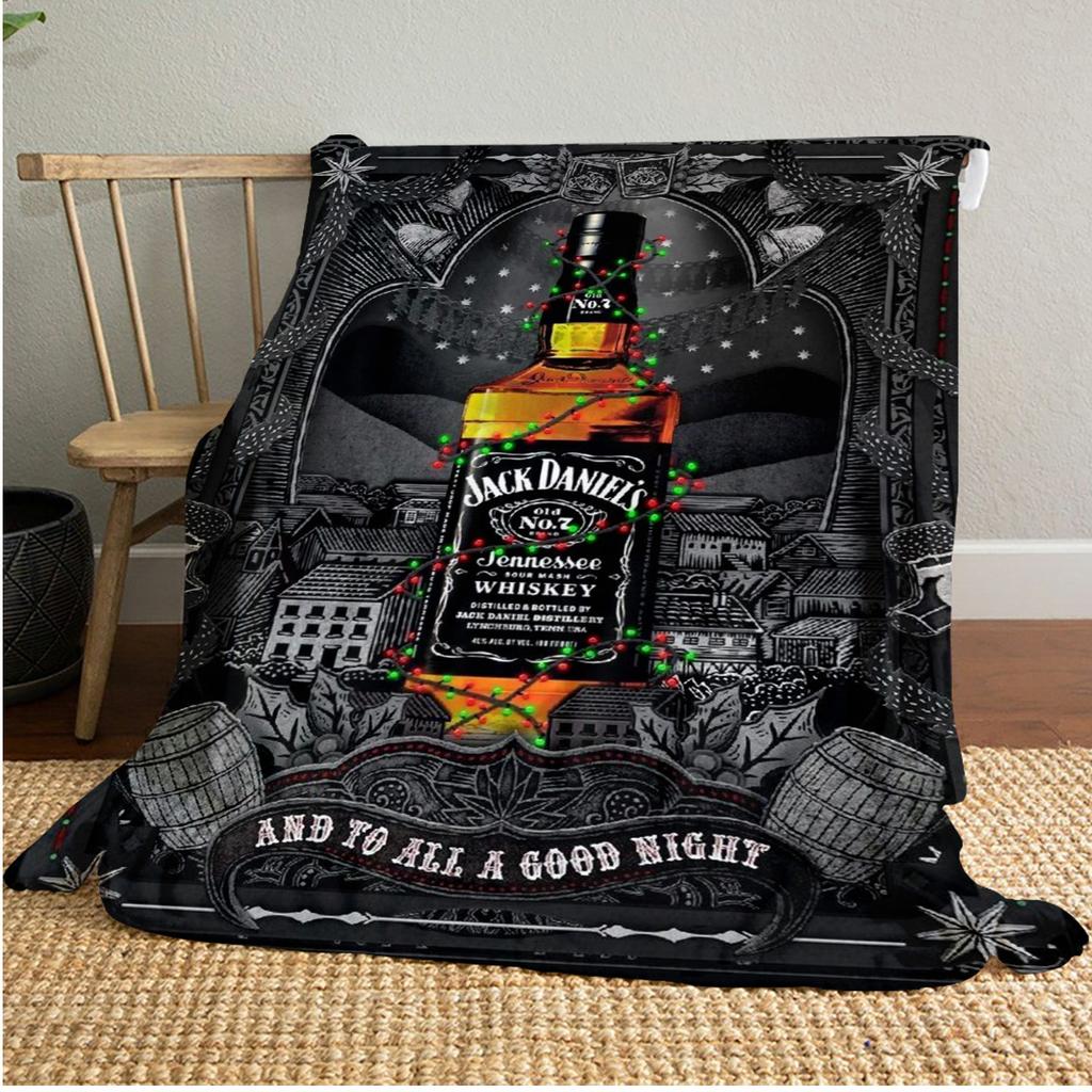 Jack Daniel's Tennessee Whiskey Plush Blanket Soft Comfortable All Seasons blanket Sofa Office Naps blanket Outdoor Travel throw Perfect Gift