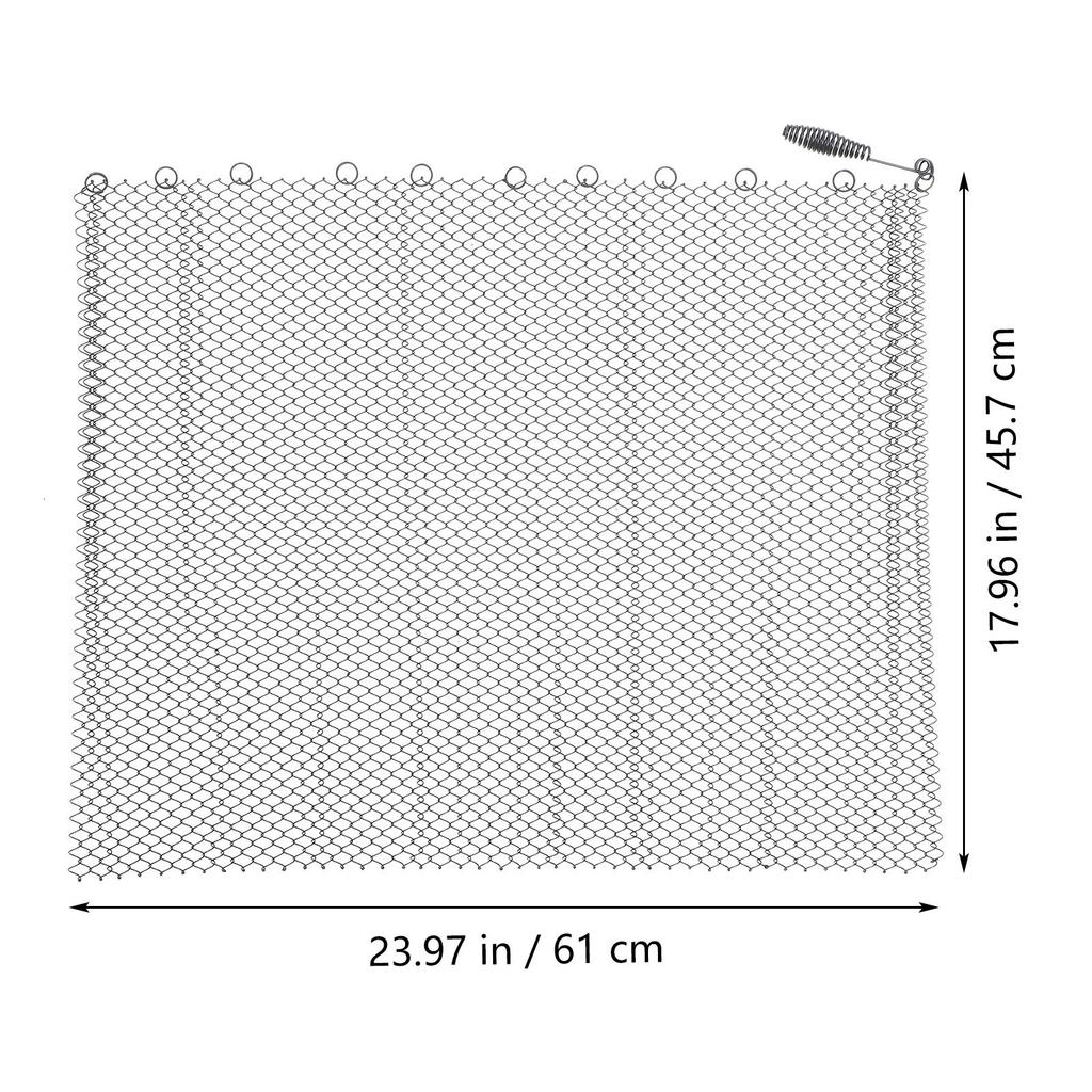 2Pcs Fireplace Screen Panels Black Iron Mesh Curtains Spark Guard Protect Carpet Floor Hearth Mesh Screens Fireplace Screen