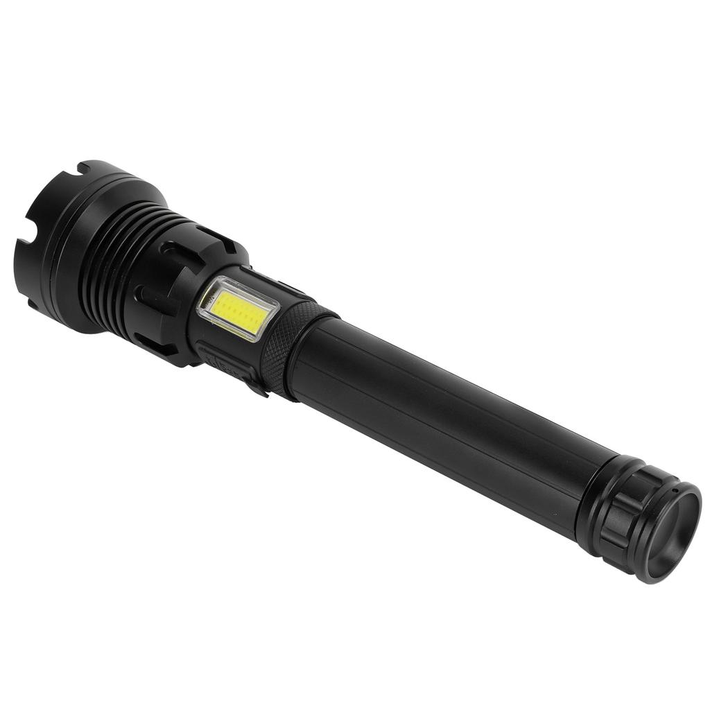 Red and White Bright Flashlight Long Pattern USB Rechargeable Flashlight for Outdoor