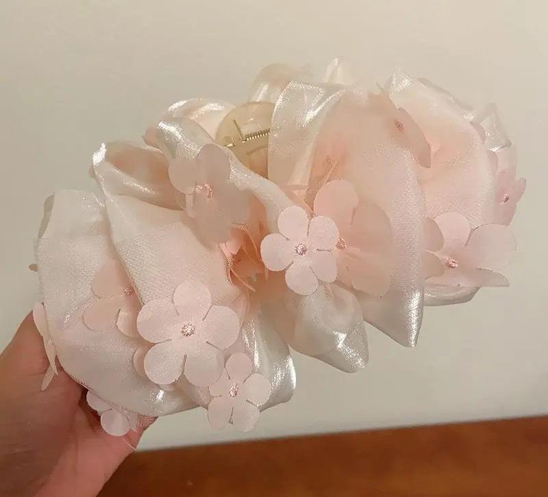 Summer Fairy 3D Flower Bow Mesh Hair Clip
