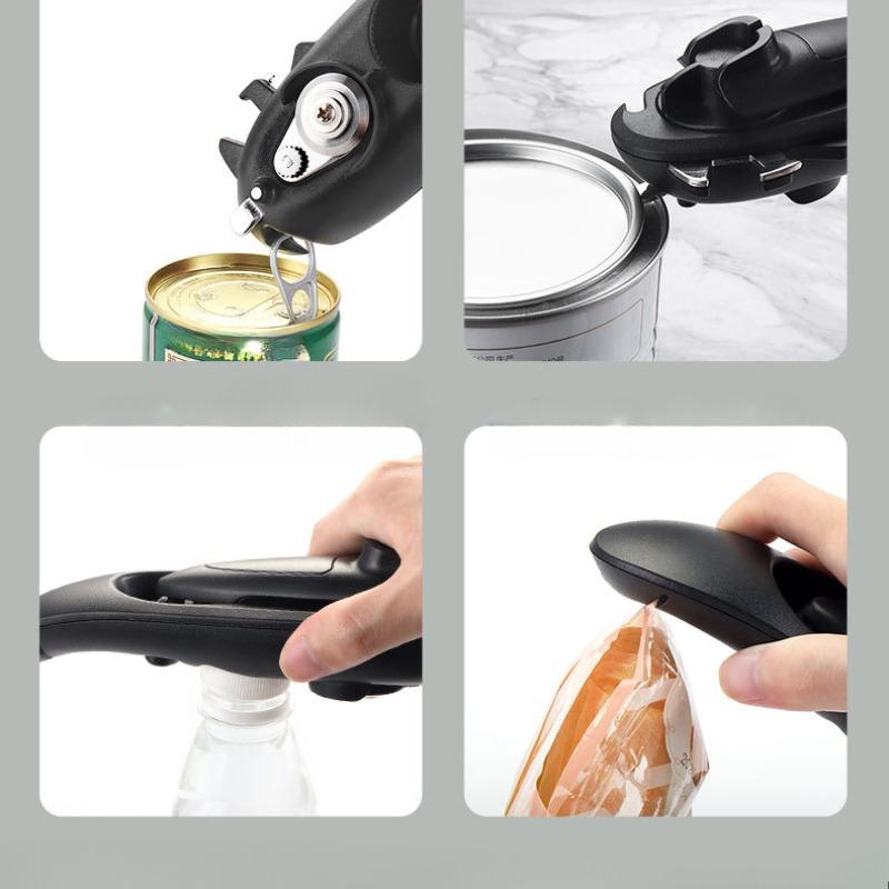 1ks Osm-v-jednom Víceúčelový Otvírák na Lahve, Otvírák na Plechovky Kreativní Ruční Klika, Šetřící Práci Víčko na Pivo, Nástroj na Otevírání Plechovek, Přenosný Šroubovací Uzávěr