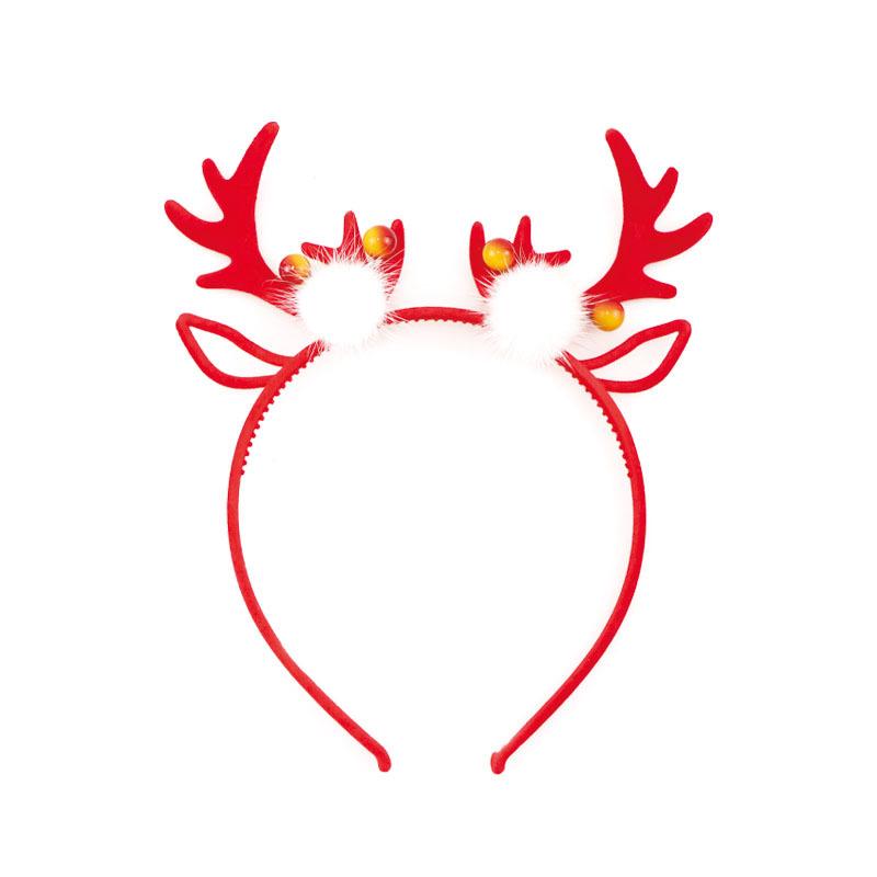 Karácsonyi fejpánt Xmas Elk Horn Bell flitter Karácsonyi hajpánt Boldog Új Évet Fotók Kellékek Boldog karácsonyt dekorációs ajándékok gyerekeknek