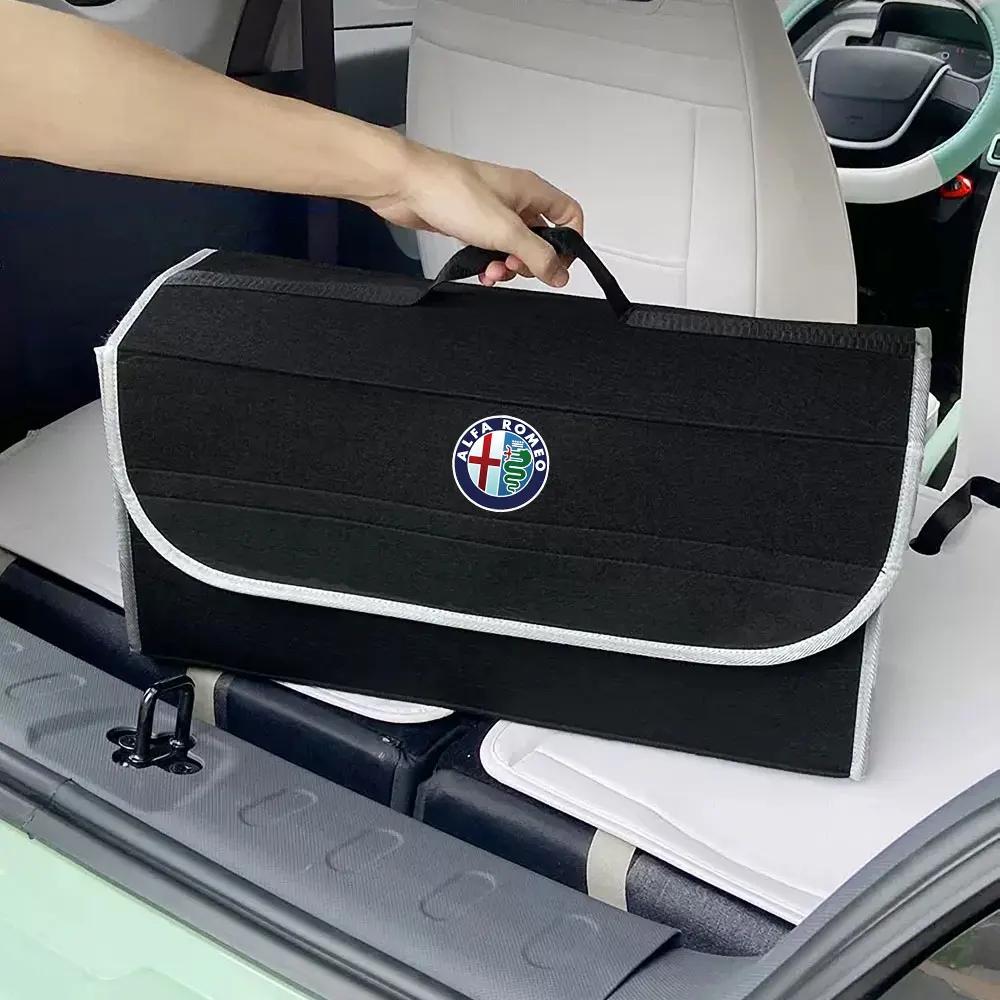 Autoaufkleber Für Alfa Romeo Auto-Aufbewahrungstasche Faltbare Reise-Ordnungsbox Kofferraum-Werkzeugkasten Für Alfa Romeo Giulietta 147 Giulia Spid