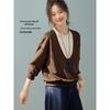 La Chapelle Loose Fit Fake Two-Piece Sweatshirt