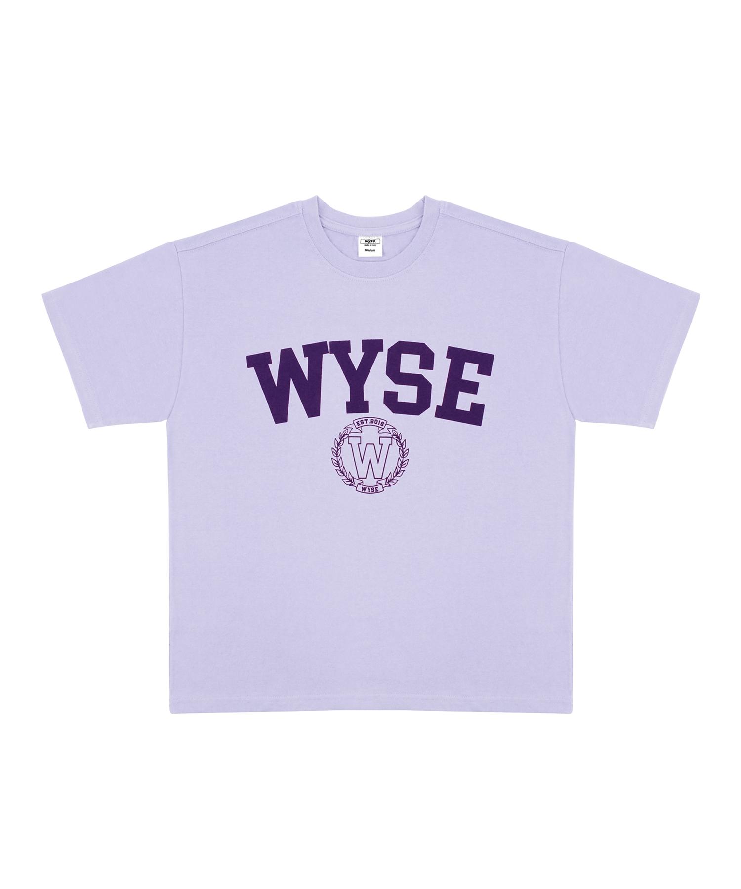 Wise College Emblem T-Shirt (Light Purple) L