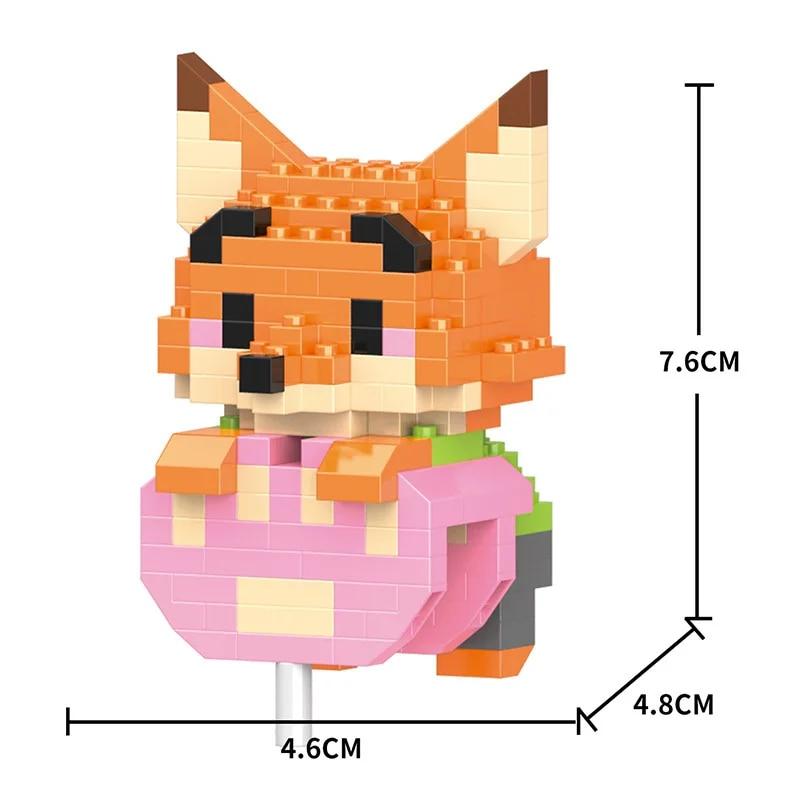 Cartoon Building Blocks, Animal Dolls, Educational Assembling Toys, Ornaments, Small Particles, Children's Birthday Gifts