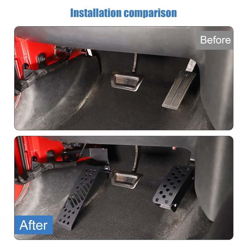 Pedal Acelerador Pedal Reposapiés Izquierdo Para Jeep Wrangler JK 2007-2017 Accesorios Interiores del Coche