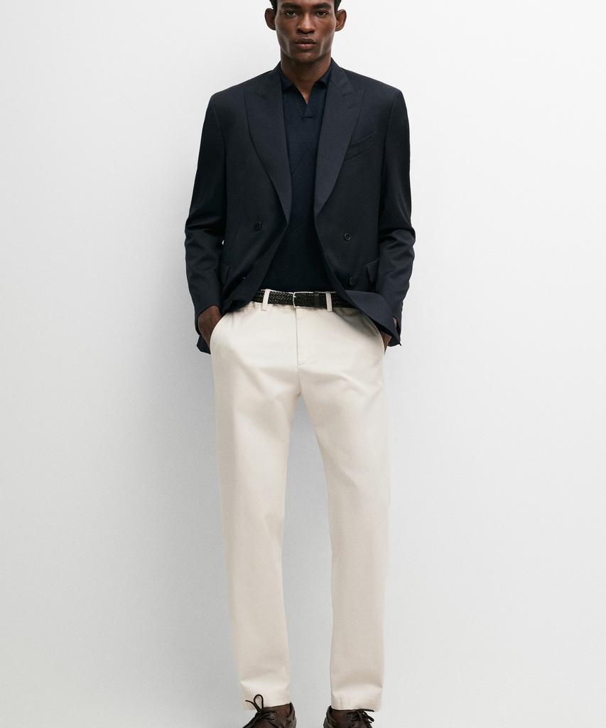 Masimodutti Cotton Blend Slim Fit Pants
