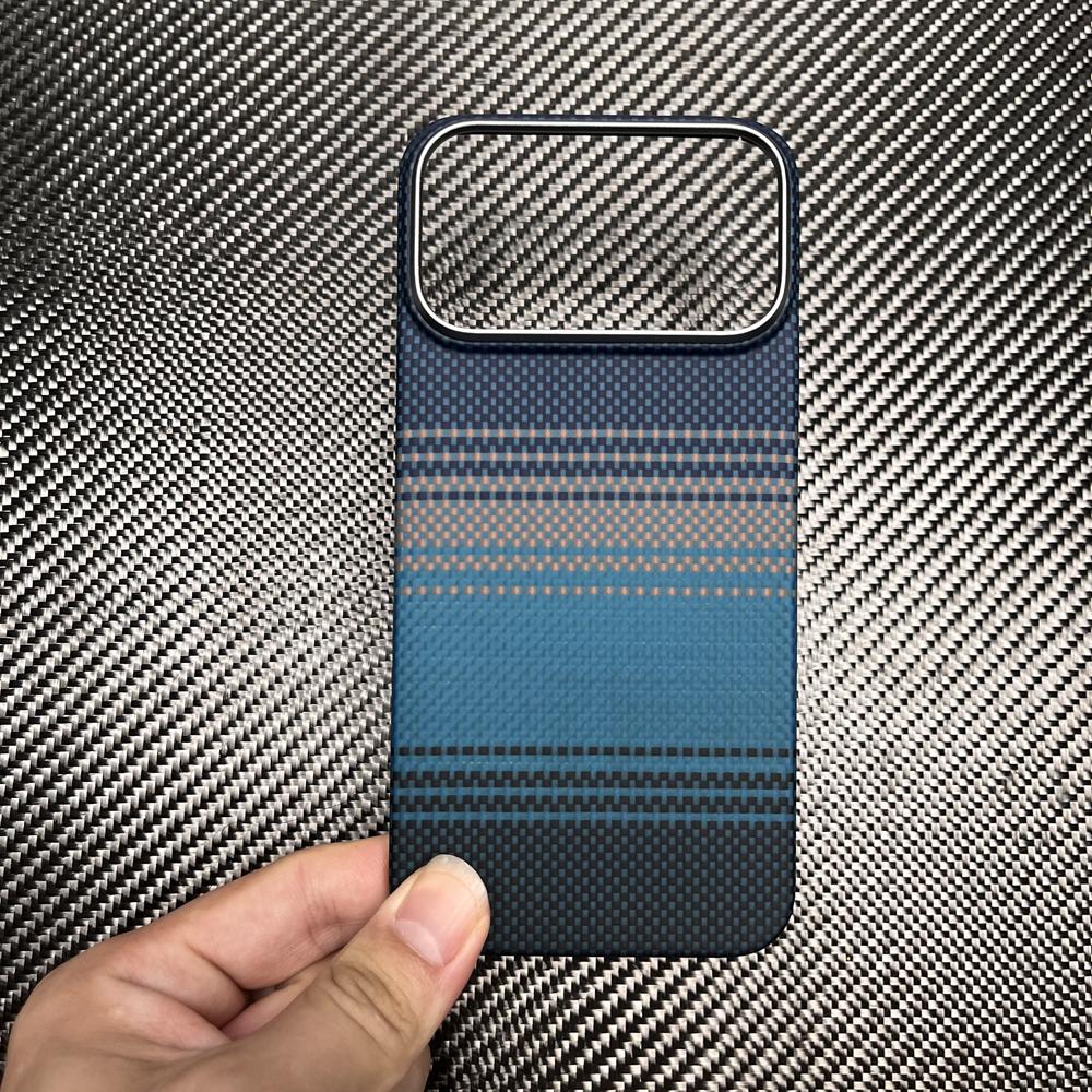 For Iphone 18 Pro Max Carbon Fiber Case  Ultra Thin Lens Protection Aramid Fiber Phone Cover for Iphone 18 Pro Carbon Case