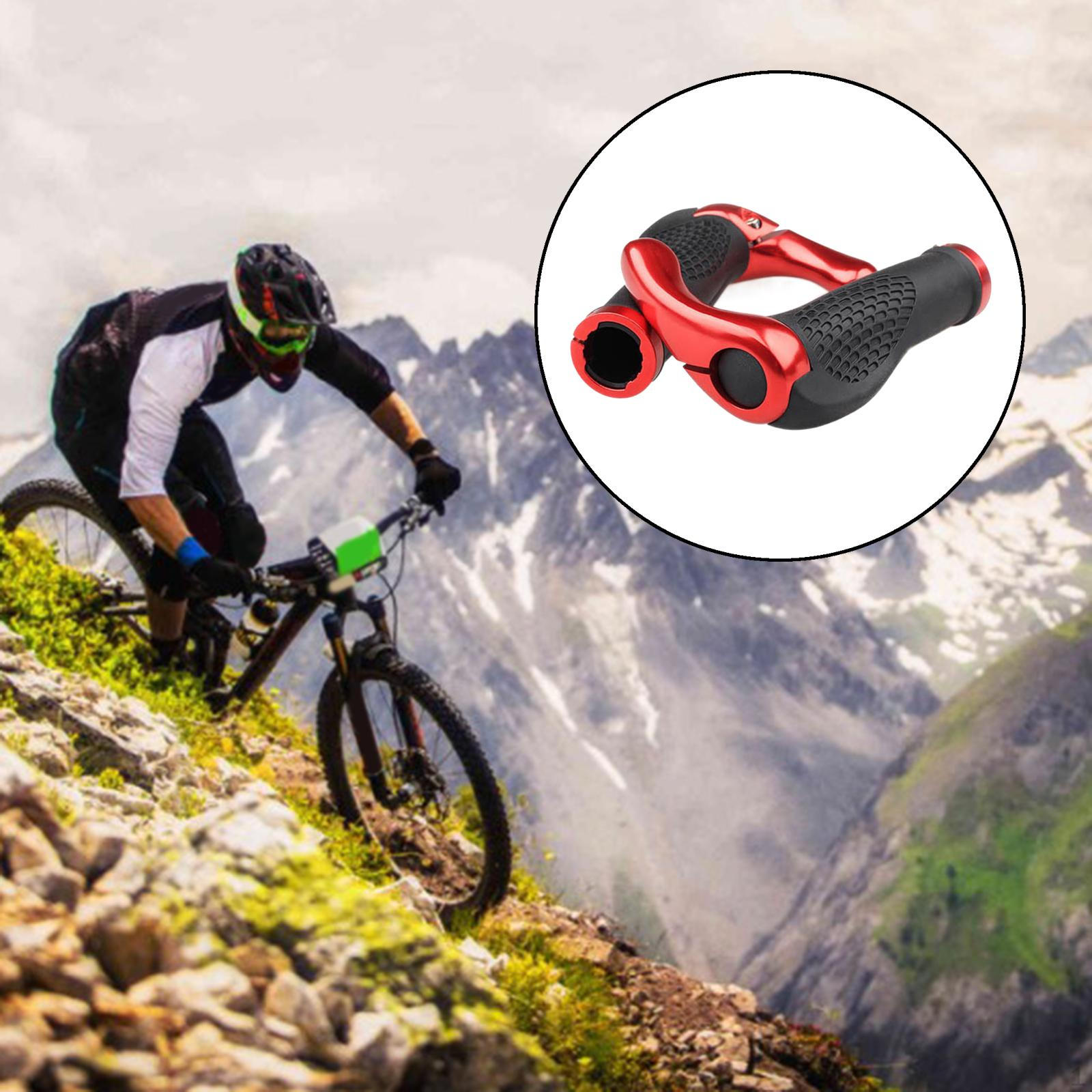 Заглушки на руль велосипеда из алюминиевого сплава и резины, противоскользящие, детали для ручек руля