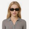 Balenciaga Rectangular Sunglasses Havana/Gold Unisex Eyewear Brown BB0096S-002