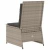 Garden Sofa with Cushions Light Grey Poly Rattan