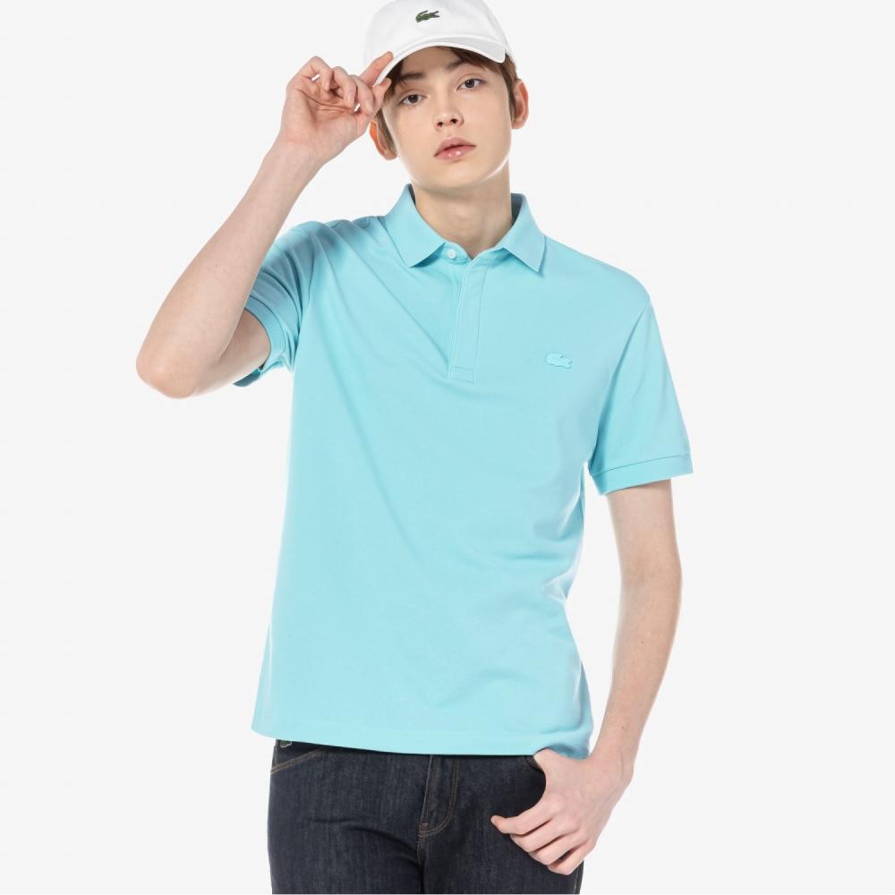 

Мужская футболка поло с коротким рукавом LACOSTE PARIS мятного цвета
