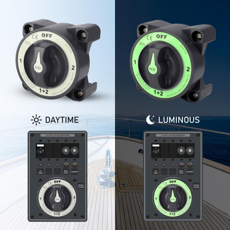 Reliable 4 Position Battery Isolator Switch 32V  Battery Cutoff Switch Upgrades for Marine & Vehicle Power Management