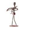 Musical Man Statue, Iron Wires and Screws Statue Home Decor, Musician Tabletop Figurine Desk Decoration for Bookshelf