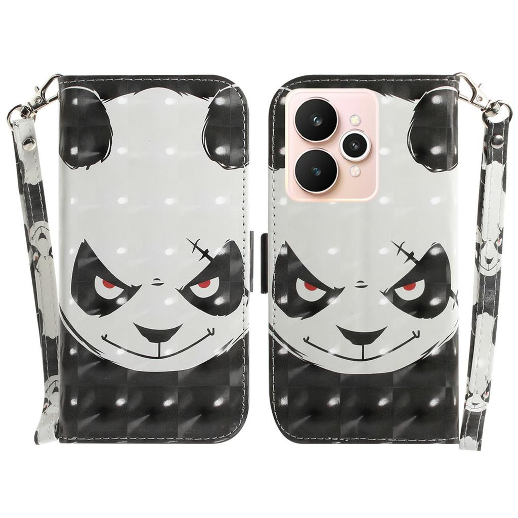 For Realme 15 Pro 5G/15 5G Case Pattern Printing Leather Wallet Phone Cover with Wrist Strap