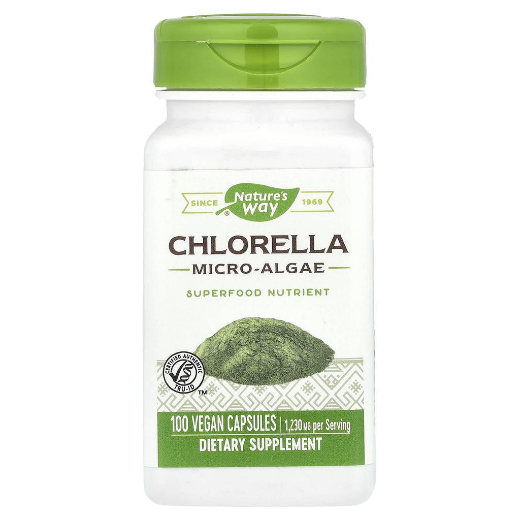Nature'S Way, Chlorella, Microalgae, 1,230Mg, 100 Veggie Caps (410Mg per Capsule)