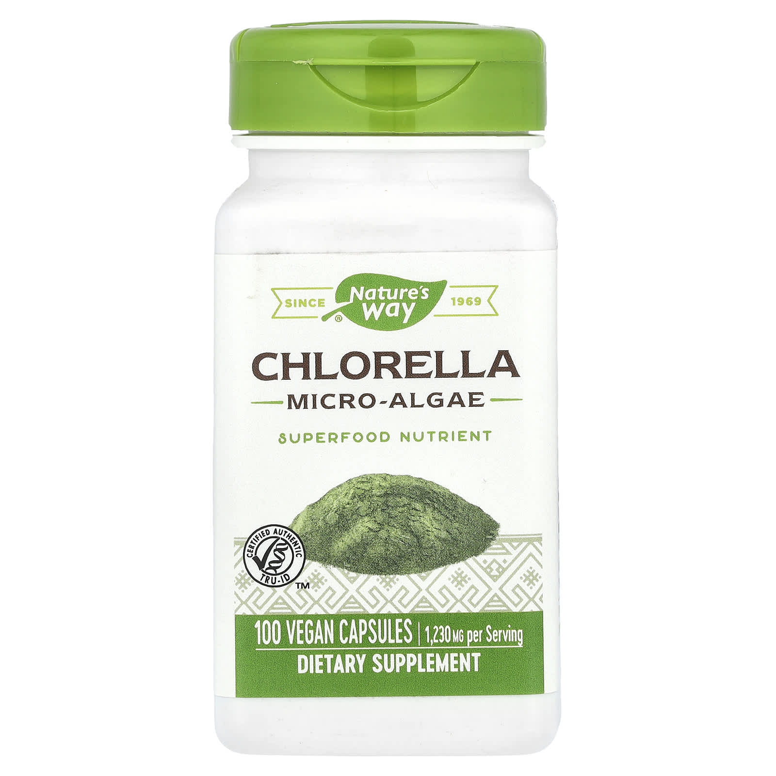 

Nature S Way, Chlorella, Microalgae, 1,230Mg, 100 Veggie Caps (410Mg per Capsule)