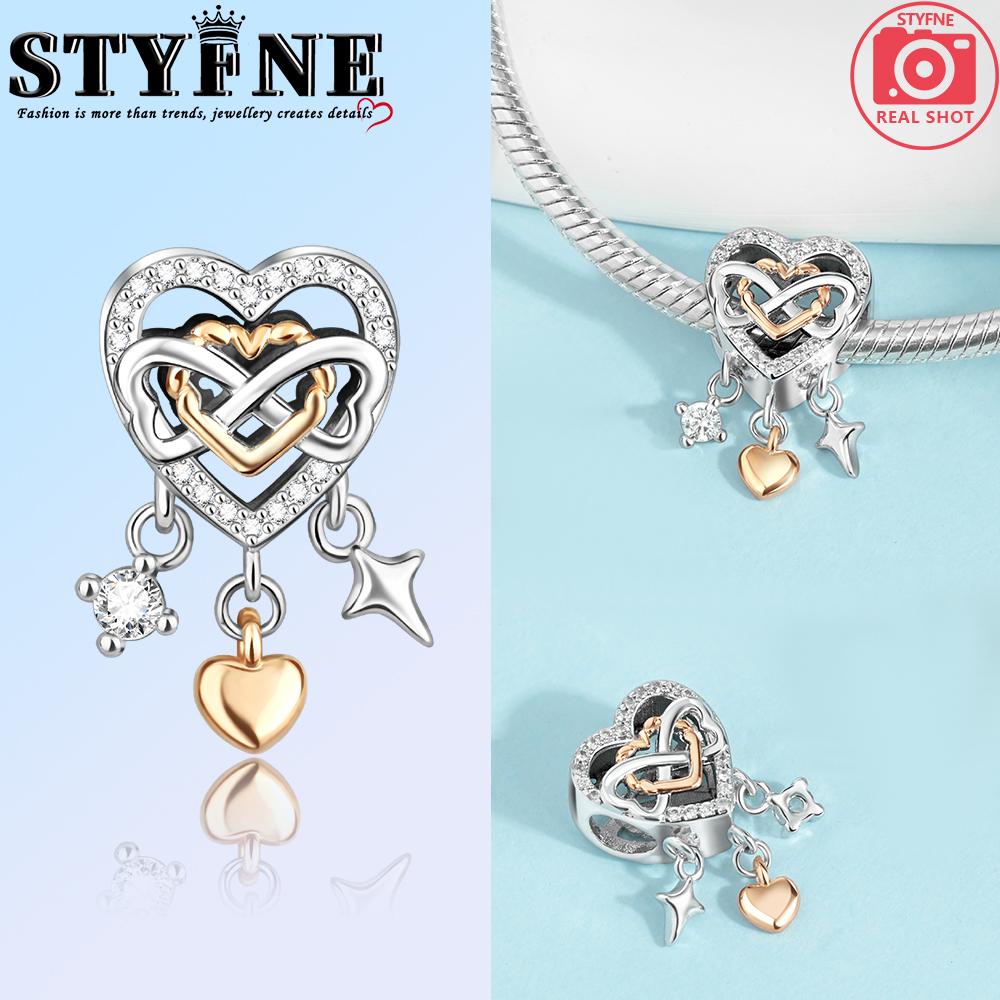 Copper Infinity Love Dangle Charms Like Snake Entangle Beads Fit Original Bracelet Diy Fine Jewelry Gifts For Women