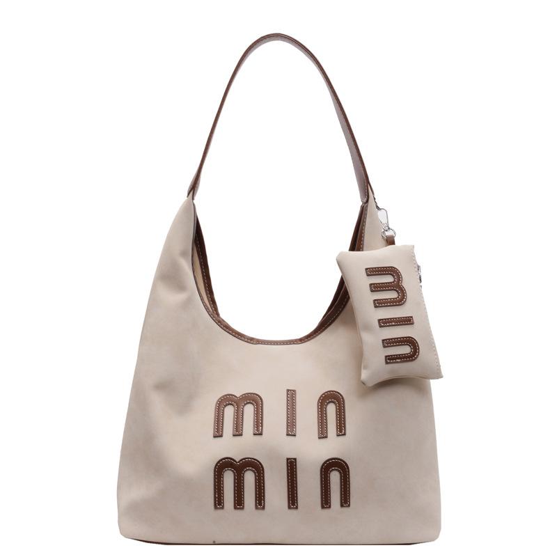 Alphabet Women's Bag New Fashion Women's Armpit Bag Large Capacity Commuter Bag Tote Bag Casual Shoulder Bag
