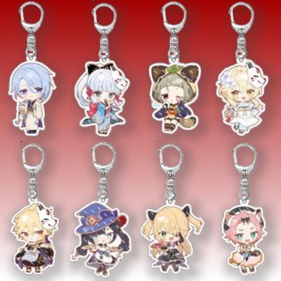 Genshin Impact Lumine Aether Paimon Kamisato Ayaka Kamisato Ayato Keychains Accessories Cute Character Backpack Pendant Gifts