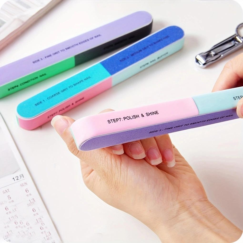 Nail Polish Strip Multifunctional Polishing Strip Nails Seven-sided Rubbing Strips Sponge Polishing File Pedicure Tool