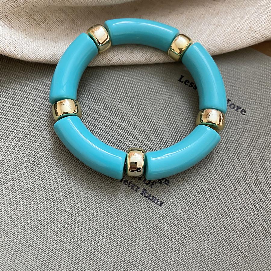 Brățară rotundă din acril cu îmbinare: Stil European & American la Modă, Design Versatil de Nișă