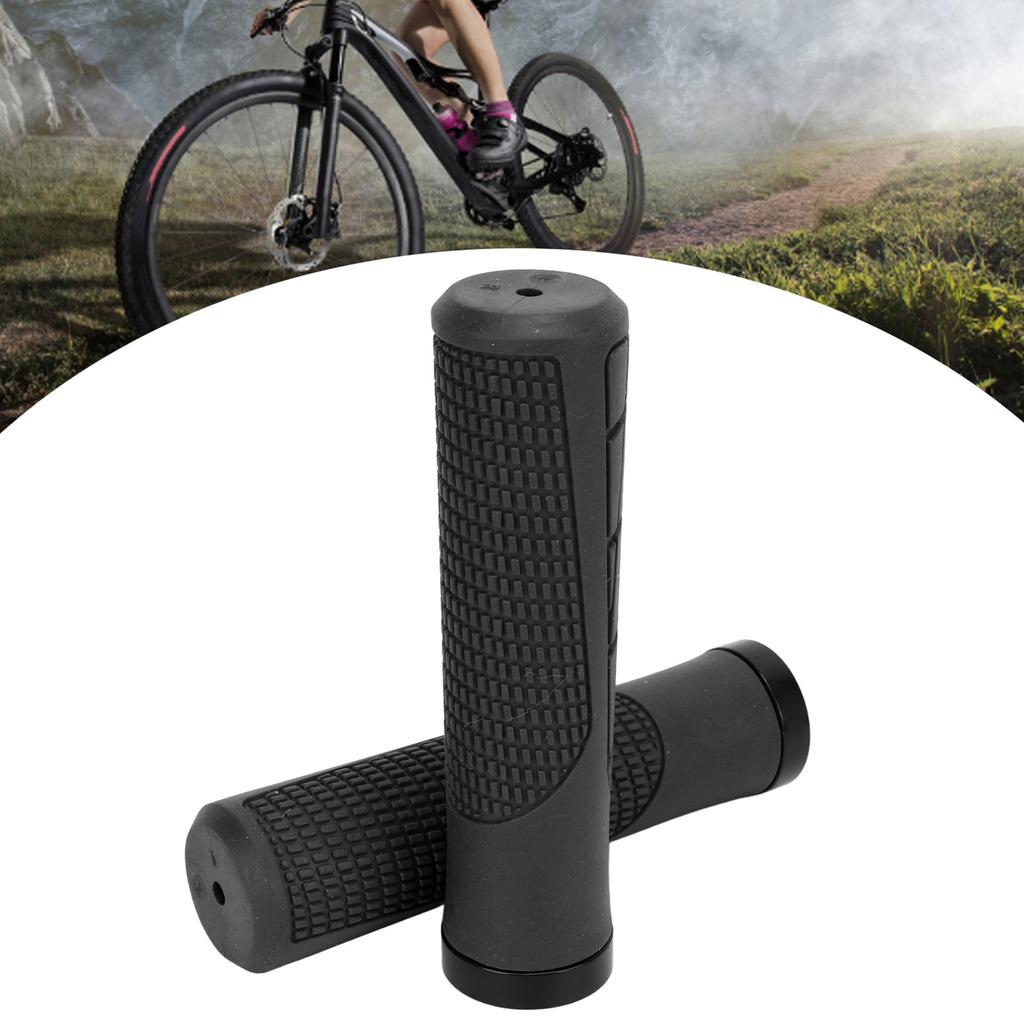 2 PCS Bike Rubber Handlebar Grips Anti Slip Handlebar Cover Shockproof Mountain Bike Handles