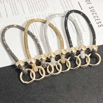 Glitzer Kristall Strass Telefon Lanyard Hell Bling Bling Handytasche Kettenriemen Crossbody Hängekordel Telefonzubehör