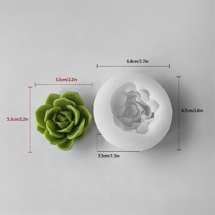 Unique DIY Molds Succulent Shape Silicone Candle Moulds for DIY Hand-Making