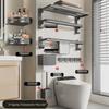 CMAOS Punch-Free Bathroom Towel Rack with Shelf