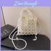 Pearl Embellished Small Crossbody Bag For Daily Casual Women Pvc Trendy Design