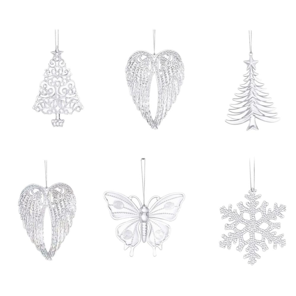 Clear Acrylic Christmas Ornaments Snowflake Christmas Decor Holiday Hanging Pendant Indoor Room