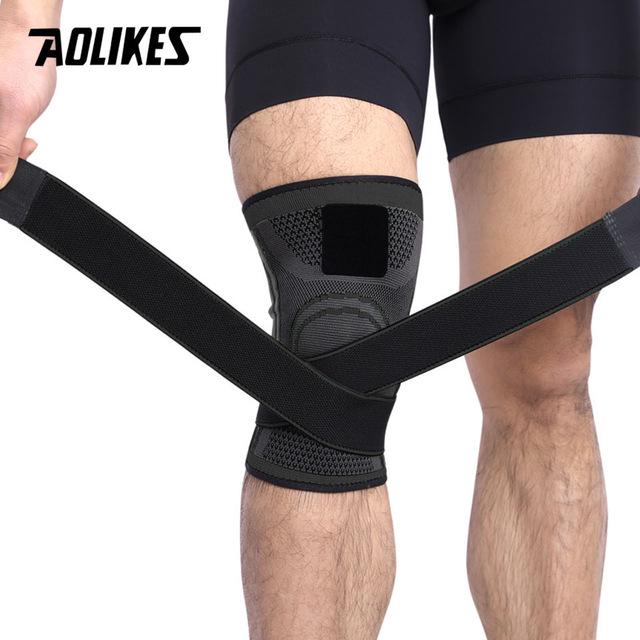 

Aolikes 1Pcs Knee Pads Braces Sports Support Kneepad Men Women For Arthritis Joints Protector Fitness Compression Sleeve M