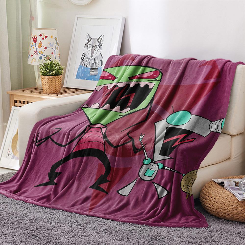 ZIM Print Flannel Blanket, High quality Comfortable for All Seasons, Home Decor, Warmth and Comfort