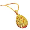 Hollow Water Drop Necklace: Authentic Vietnam Sand Gold, Sparkling Clavicle Chain Gift for Women & Elders.