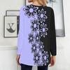 Ladies Plus Size Crew Neck Long Sleeve Tunic Soft Oversized Tops For Household And Casual Outdoor Wear