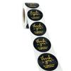 500Pcs/Roll Bronzing Paper Seal Label Thank You Stickers Custom Gift Bake Decor