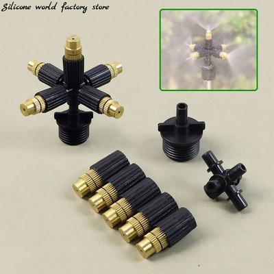 Silicone World 5-Way Adjustable Horticultural Atomizing Nozzle Kit Garden Greenhouse Plant Irrigation Tools Automatic Sprinkler