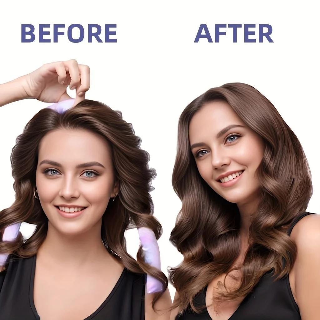 Heatless Curling Rod Set Headband No Heat Silk Curls Ribbon Hair Rollers Hair Curlers To Sleep In Sleeping Soft Headband Styling