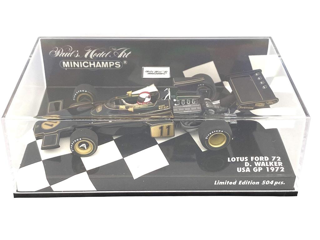 Minichamps scale Lotus Ford 72 1972 F1 US GP Walker 1/43 #11 D.