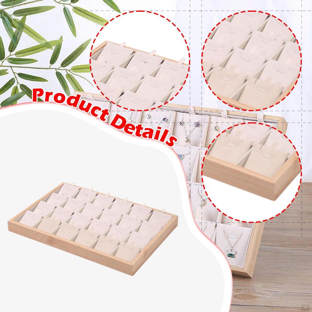 Jewelry Display Tray Holder Organizer Earrings 24 Individual Compartment Multipurpose Gifts Sturdy