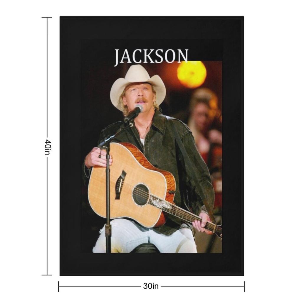 ALAN JACKSON Throw Blanket Soft Big for sofa Weighted Soft Plush Plaid Blankets