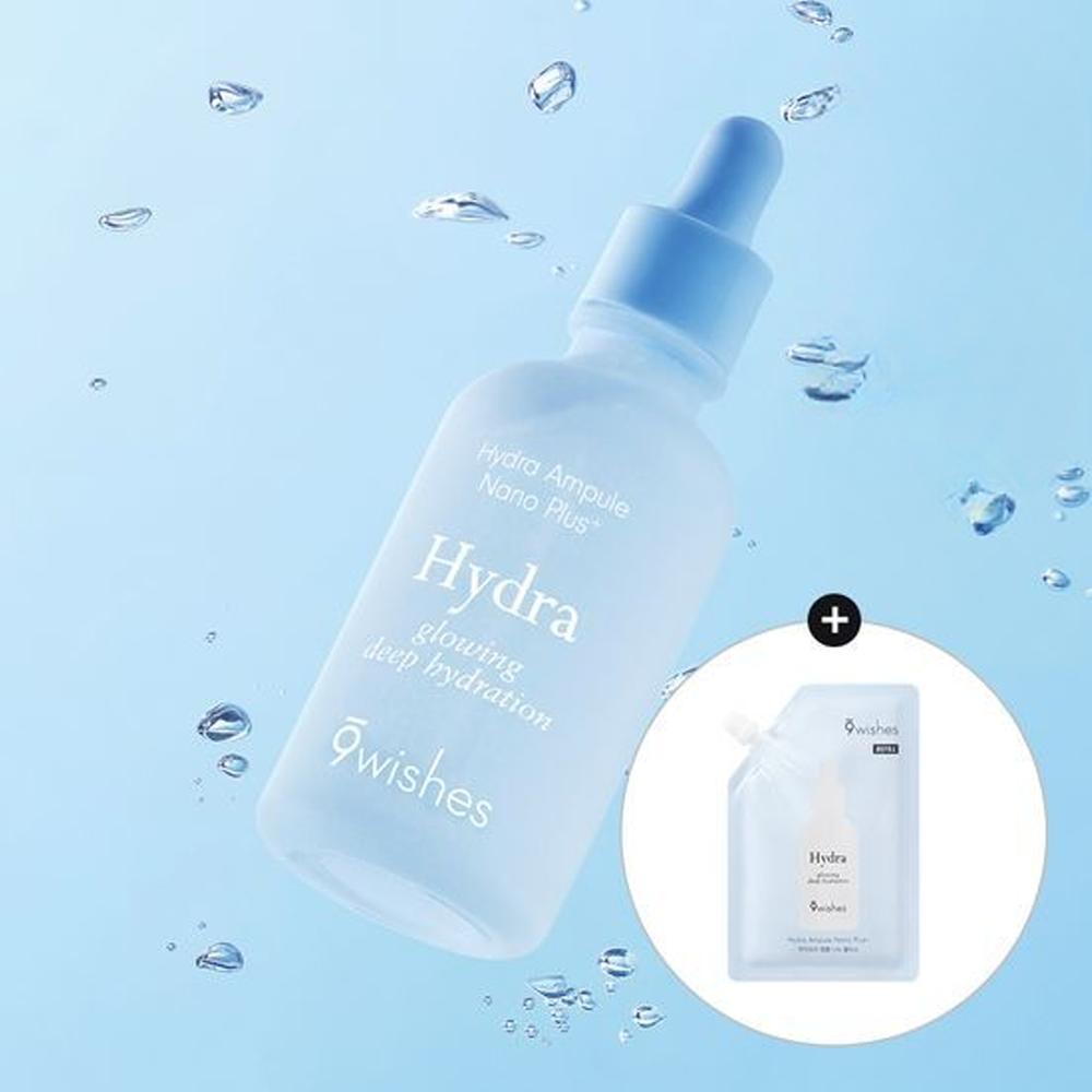 9WISHES Hydra Ampule Serum Nano Plus 50ml + Refill 50ml