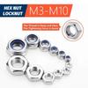 Heavy Duty Hex Lock Nuts Kit 175Pcs Rustproof Carbon Steel M3 to M10 for Home Repair DIY Projects
