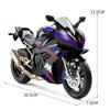 1:10  S1000RR H2R V4S Alloy Die Cast Motorcycle Model Vehicle Collection Sound and Light Off Road Autocycle Toys Car